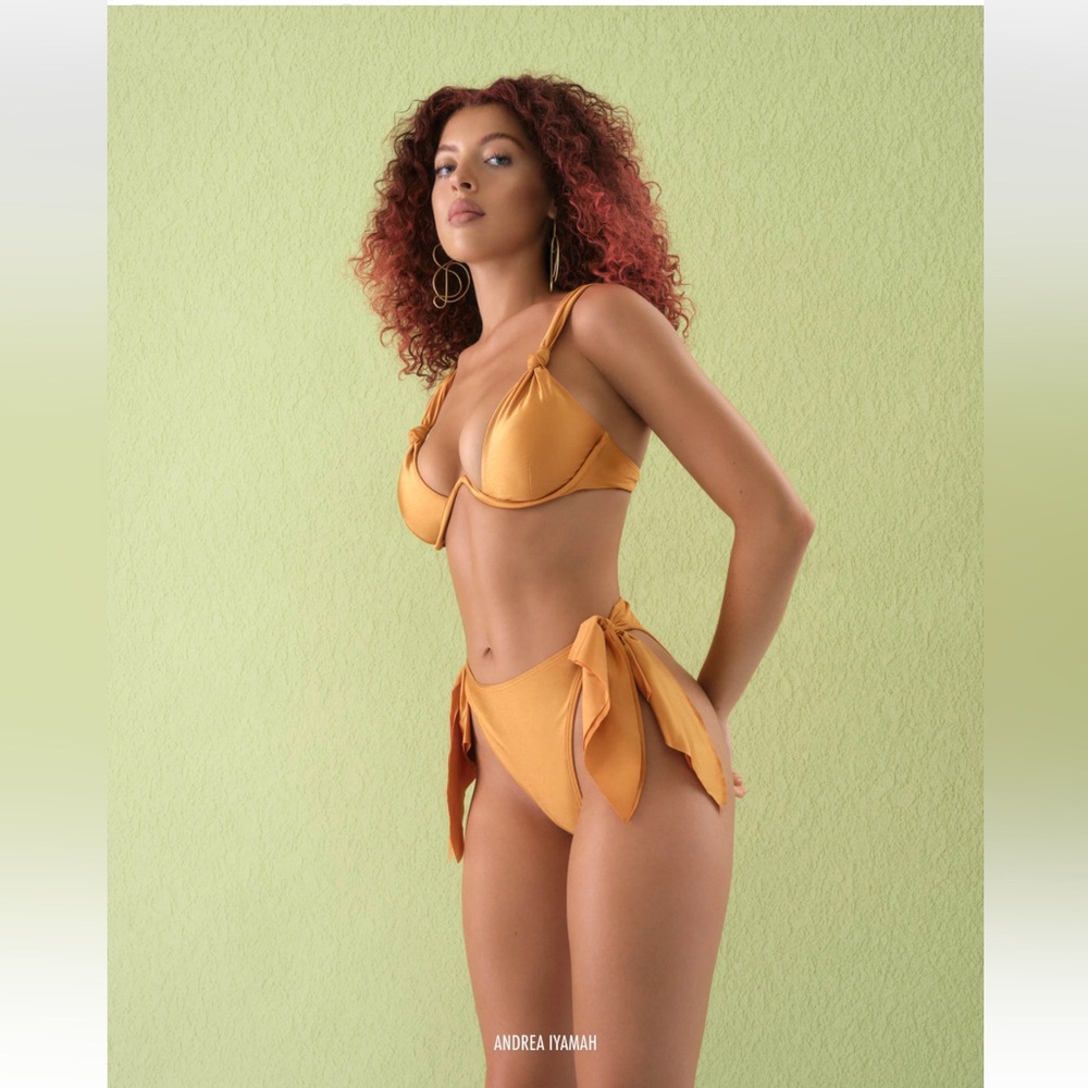 Andrea Iyamah Rai 
Tie-Side Bikini Set